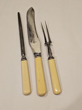 Three-Piece Carving Set with Celluloid Handles